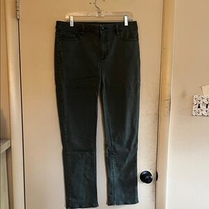 Lands' End Olive Straight-Leg Jeans